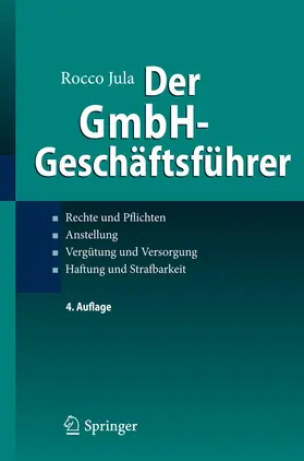 Jula | Der GmbH-Geschäftsführer | Buch | 978-3-642-30925-0 | sack.de