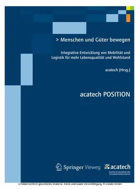 acatech |  Menschen und Güter bewegen | eBook | Sack Fachmedien