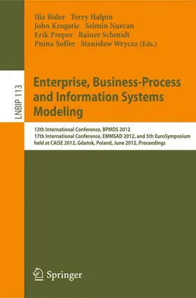 Bider / Halpin / Krogstie |  Enterprise, Business-Process and Information Systems Modeling | Buch |  Sack Fachmedien
