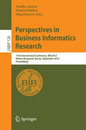 Aseeva / Kozyrev / Babkin |  Perspectives in Business Informatics Research | Buch |  Sack Fachmedien