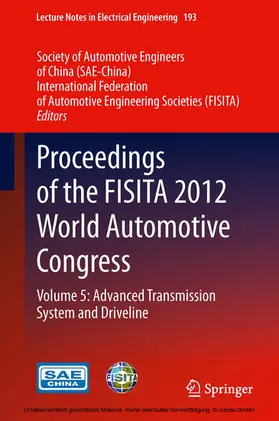 SAE-China / FISITA | Proceedings of the FISITA 2012 World Automotive Congress | E-Book | sack.de