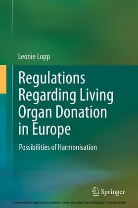 Lopp | Regulations Regarding Living Organ Donation in Europe | E-Book | sack.de