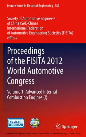 SAE-China / FISITA | Proceedings of the FISITA 2012 World Automotive Congress | E-Book | sack.de