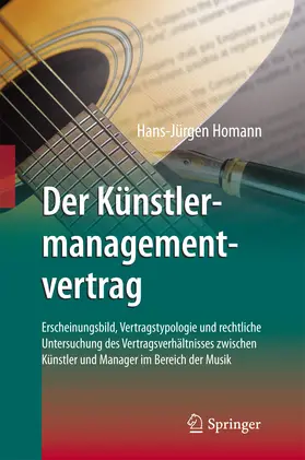 Homann | Der Künstlermanagementvertrag | E-Book | sack.de