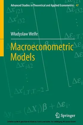 Welfe | Macroeconometric Models | E-Book | sack.de
