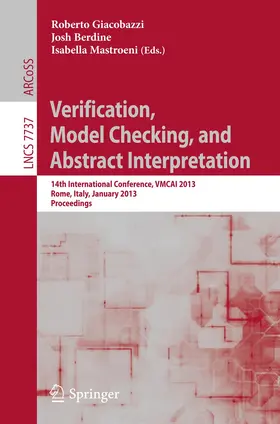 Giacobazzi / Berdine / Mastroeni |  Verification, Model Checking, and Abstract Interpretation | Buch |  Sack Fachmedien