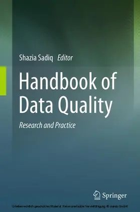 Sadiq |  Handbook of Data Quality | eBook | Sack Fachmedien
