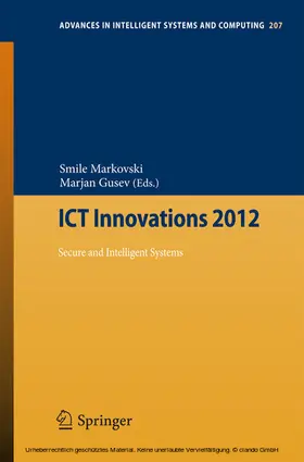 Markovski / Gusev |  ICT Innovations 2012 | eBook | Sack Fachmedien