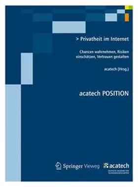 acatech |  Privatheit im Internet | Buch |  Sack Fachmedien