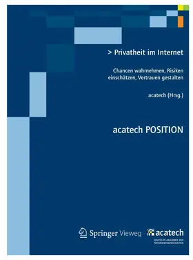 acatech |  Privatheit im Internet | eBook | Sack Fachmedien