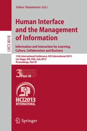 Yamamoto |  Human Interface and the Management of Information | eBook | Sack Fachmedien