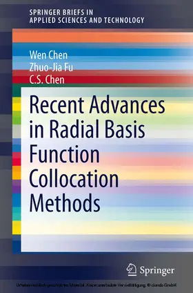 Chen / Fu | Recent Advances in Radial Basis Function Collocation Methods | E-Book | sack.de