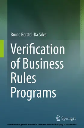 Berstel-Da Silva | Verification of Business Rules Programs | E-Book | sack.de