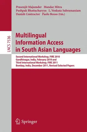 Majumder / Mitra / Rosso |  Multi-lingual Information Access in South Asian Languages | Buch |  Sack Fachmedien