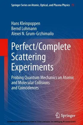 Kleinpoppen / Lohmann / Grum-Grzhimailo |  Perfect/Complete Scattering Experiments | eBook | Sack Fachmedien