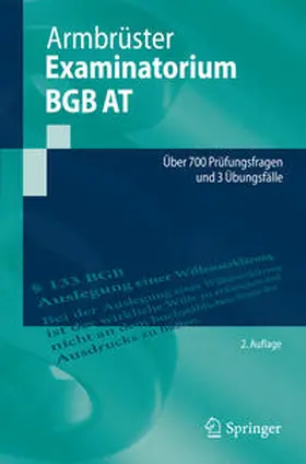 Armbrüster | Examinatorium BGB AT | E-Book | sack.de