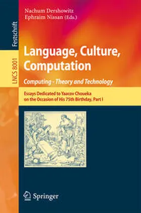 Dershowitz / Nissan | Language, Culture, Computation: Computing - Theory and Technology | E-Book | sack.de