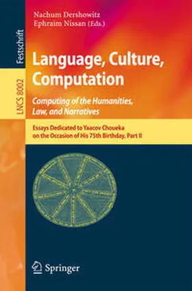 Dershowitz / Nissan | Language, Culture, Computation: Computing for the Humanities, Law, and Narratives | E-Book | sack.de