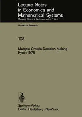 Zeleny |  Multiple Criteria Decision Making Kyoto 1975 | eBook | Sack Fachmedien
