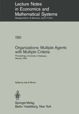 Morse |  Organizations: Multiple Agents with Multiple Criteria | eBook | Sack Fachmedien