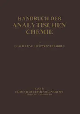 Schilling / Spandau / Tomí?ek |  Elemente der Ersten Hauptgruppe Einschl. Ammonium | eBook | Sack Fachmedien