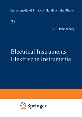 Pannenborg |  Electrical Instruments / Elektrische Instrumente | Buch |  Sack Fachmedien