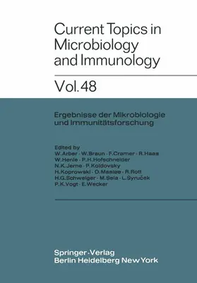 Arber / Maaløe / Braun |  Current Topics in Microbiology and Immunology / Ergebnisse der Mikrobiologie und Immunitätsforschung | Buch |  Sack Fachmedien