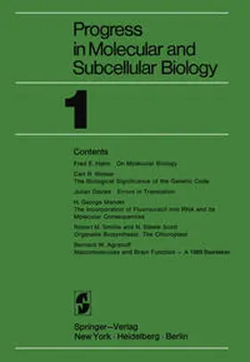 Agranoff / Davies / Hahn |  Progress in Molecular and Subcellular Biology | eBook | Sack Fachmedien