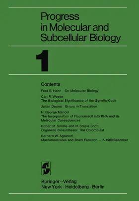 Agranoff / Davies / Hahn |  Progress in Molecular and Subcellular Biology | Buch |  Sack Fachmedien
