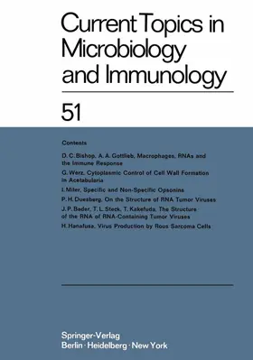 Arber / Maaløe / Braun |  Current Topics in Microbiology and Immunology / Ergebnisse der Mikrobiologie und Immunitätsforschung | Buch |  Sack Fachmedien