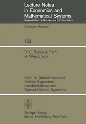 Boyce / Farhi / Weischedel |  Optimal Subset Selection | eBook | Sack Fachmedien
