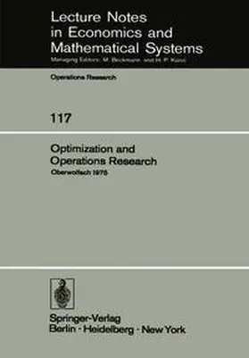 Oettli / Ritter |  Optimization and Operations Research | eBook | Sack Fachmedien