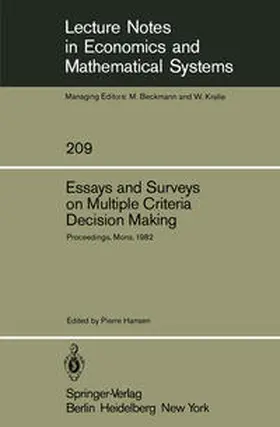 Hansen |  Essays and Surveys on Multiple Criteria Decision Making | eBook | Sack Fachmedien
