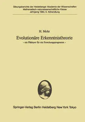 Mohr | Evolutionäre Erkenntnistheorie | E-Book | www2.sack.de