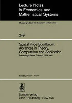 Harker |  Spatial Price Equilibrium: Advances in Theory, Computation and Application | eBook | Sack Fachmedien