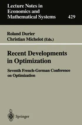 Durier / Michelot |  Recent Developments in Optimization | eBook | Sack Fachmedien