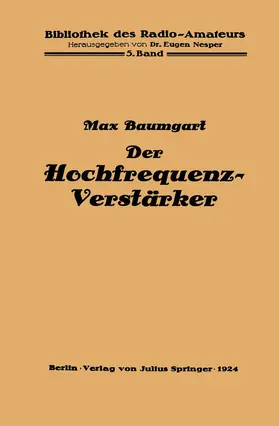 Baumgart |  Der Hochfrequenz -Verstärker | Buch |  Sack Fachmedien