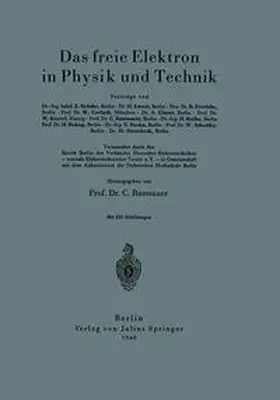 Brüche / Ruska / Schottky |  Das freie Elektron in Physik und Technik | eBook | Sack Fachmedien