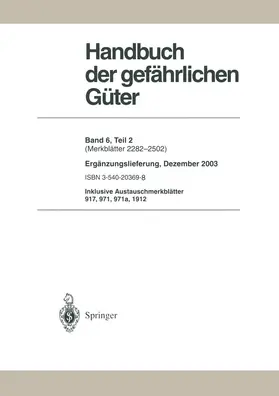 Hommel |  Handbuch der gefährlichen Güter | Buch |  Sack Fachmedien