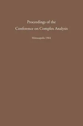 Aeppli / Calabi / Röhrl |  Proceedings of the Conference on Complex Analysis | eBook | Sack Fachmedien