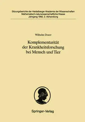 Doerr |  Komplementarität der Krankheitsforschung bei Mensch und Tier | eBook | Sack Fachmedien