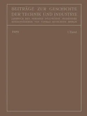 Matschoss |  Beiträge zur Geschichte der Technik und Industrie | eBook | Sack Fachmedien