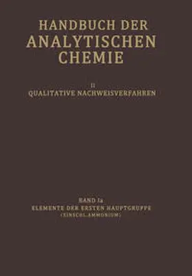 Fresenius / Jander |  Elemente der Ersten Hauptgruppe (Einschl. Ammonium) | eBook | Sack Fachmedien