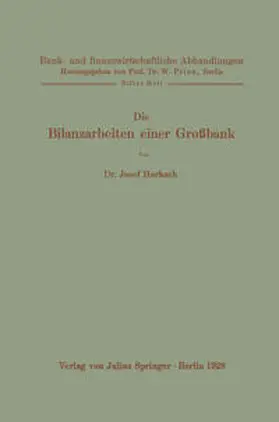 Horbach / Prion |  Die Bilanzarbeiten einer Großbank | eBook | Sack Fachmedien