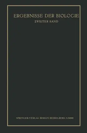 Frisch / Winterstein / Goldschmidt | Ergebnisse der Biologie | Buch | 978-3-642-49433-8 | sack.de