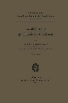Souci | Ausführung qualitativer Analysen | Buch | 978-3-642-49463-5 | sack.de