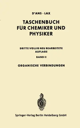 d'Ans / Lax |  Organische Verbindungen | Buch |  Sack Fachmedien