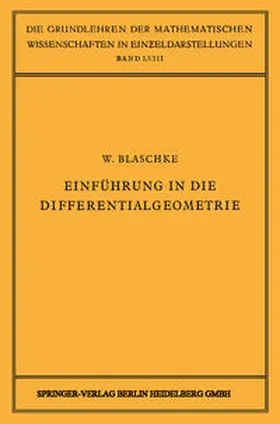 Blaschke / Grammel / Hopf |  Einführung in die Differentialgeometrie | eBook | Sack Fachmedien