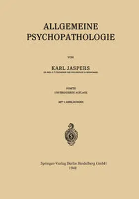 Jaspers | Allgemeine Psychopathologie | E-Book | sack.de