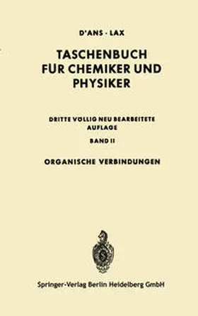 D'Ans / Lax |  Organische Verbindungen | eBook | Sack Fachmedien